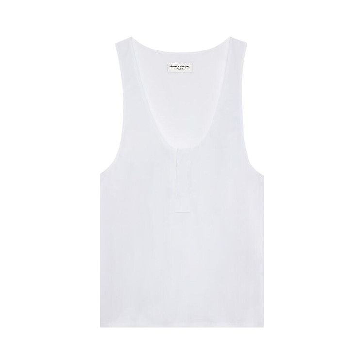 Saint Laurent Henley Tank 'Blanc'