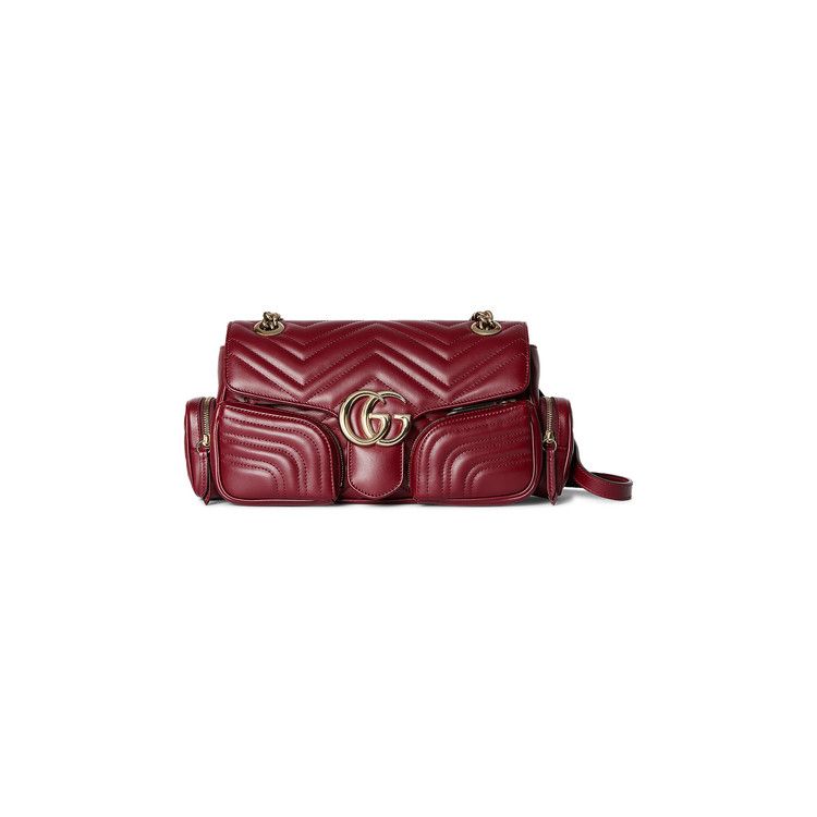 Gucci Marmont Small Multi Pocket Bag 'Rosso Ancora'