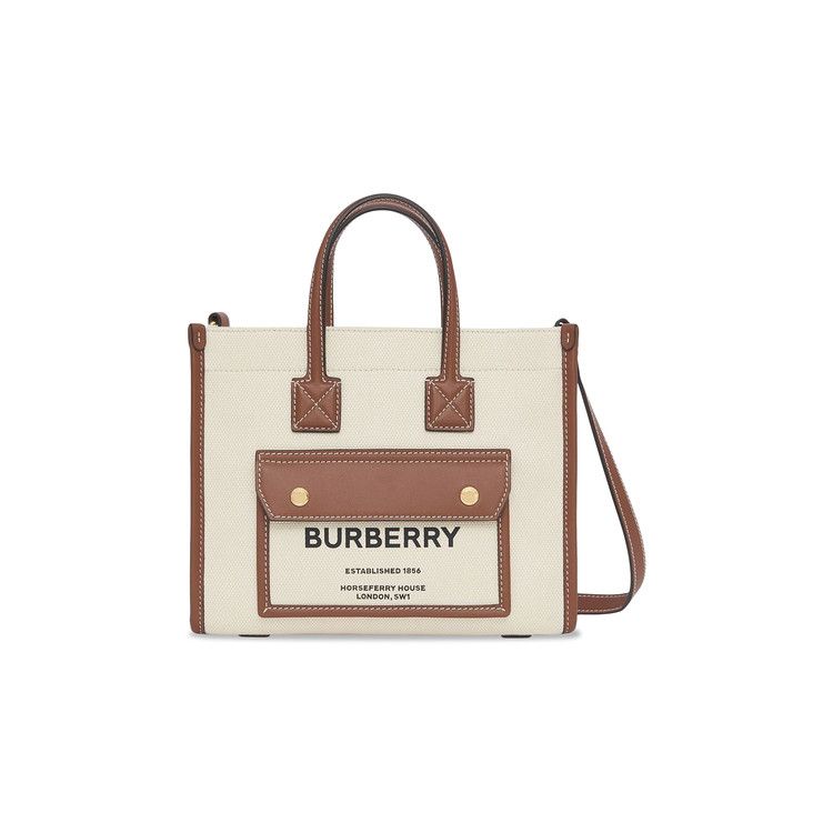 Burberry Mini Freya Tote Bag 'Cream'