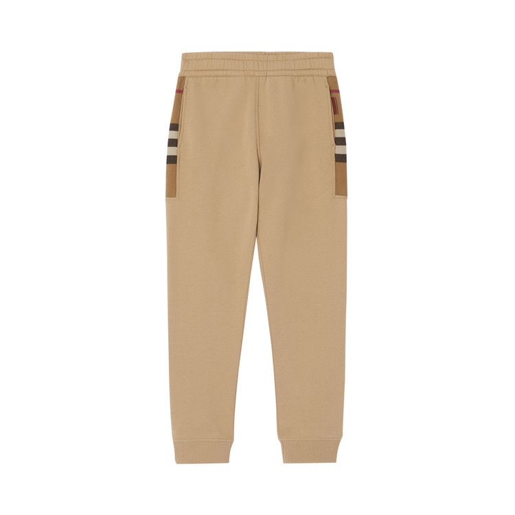 Burberry Check Side Panel Sweatpants 'Camel'