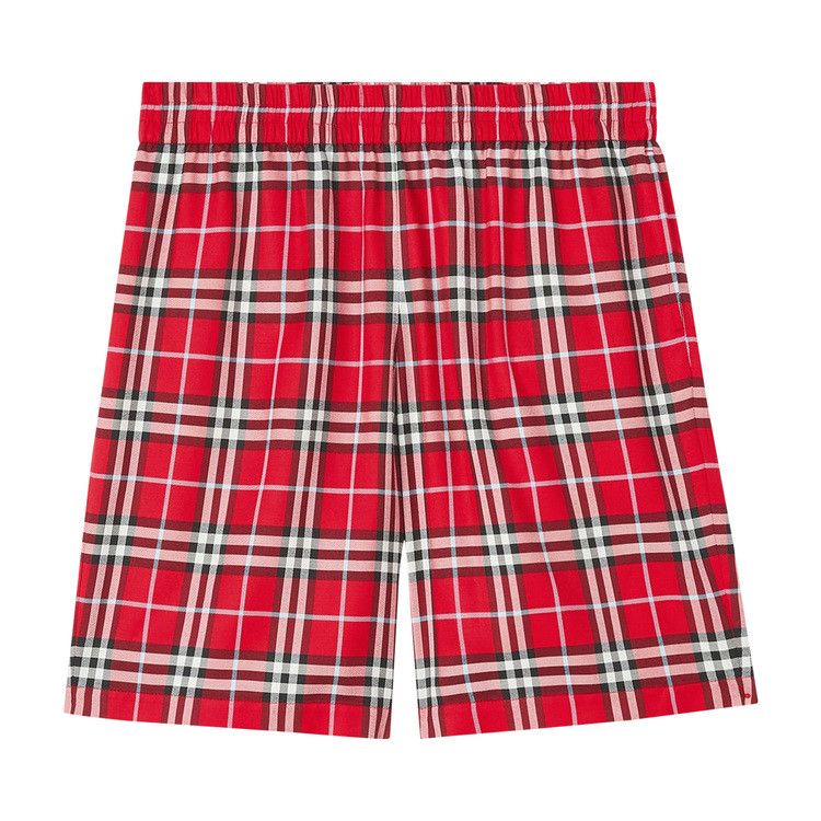 Burberry Check Print Track Shorts 'Chili Red'
