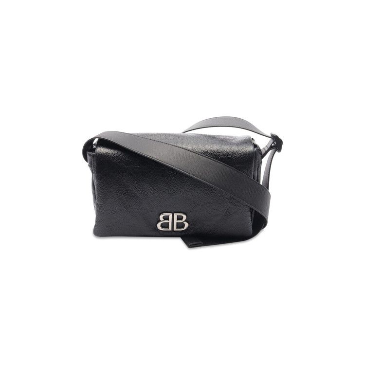 Balenciaga Monaco Flap Messenger Bag 'Black'