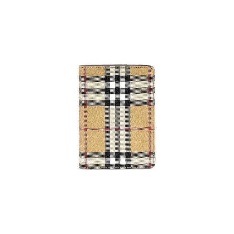 Burberry Check Passport Holder 'Beige'
