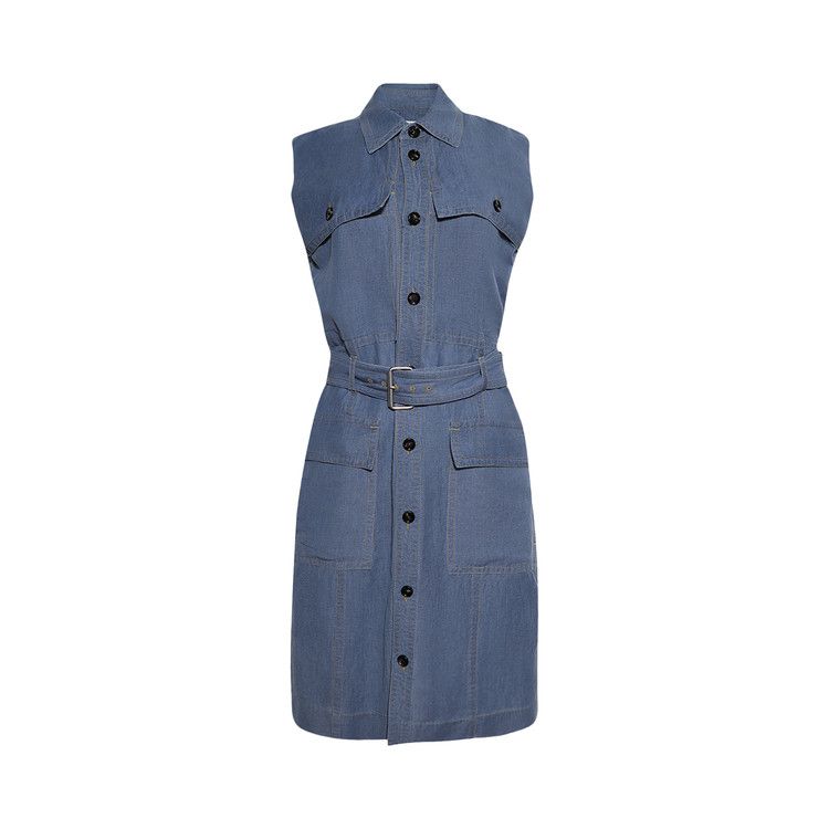 Bottega Veneta Belted Midi Dress 'Blue'