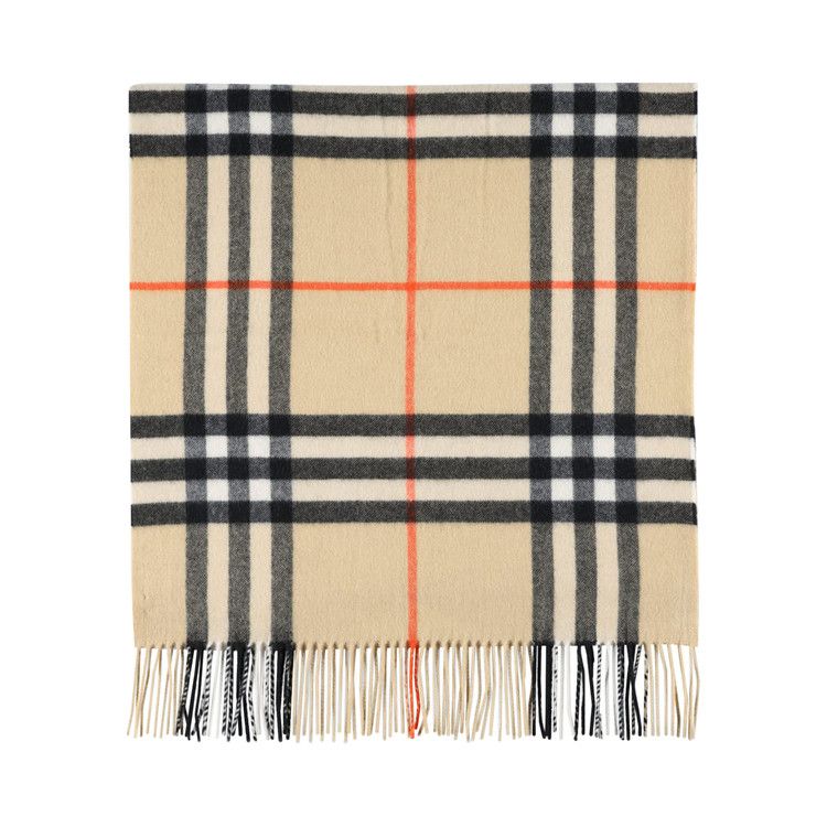 Burberry Washed Giant Check Scarf 'Sand'