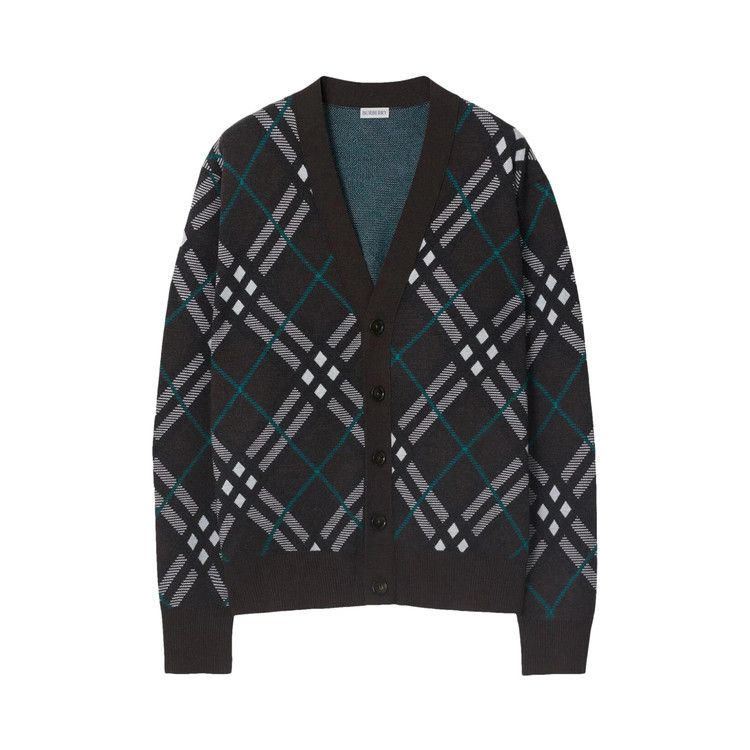 Burberry Check Wool Blend Cardigan 'Snug'