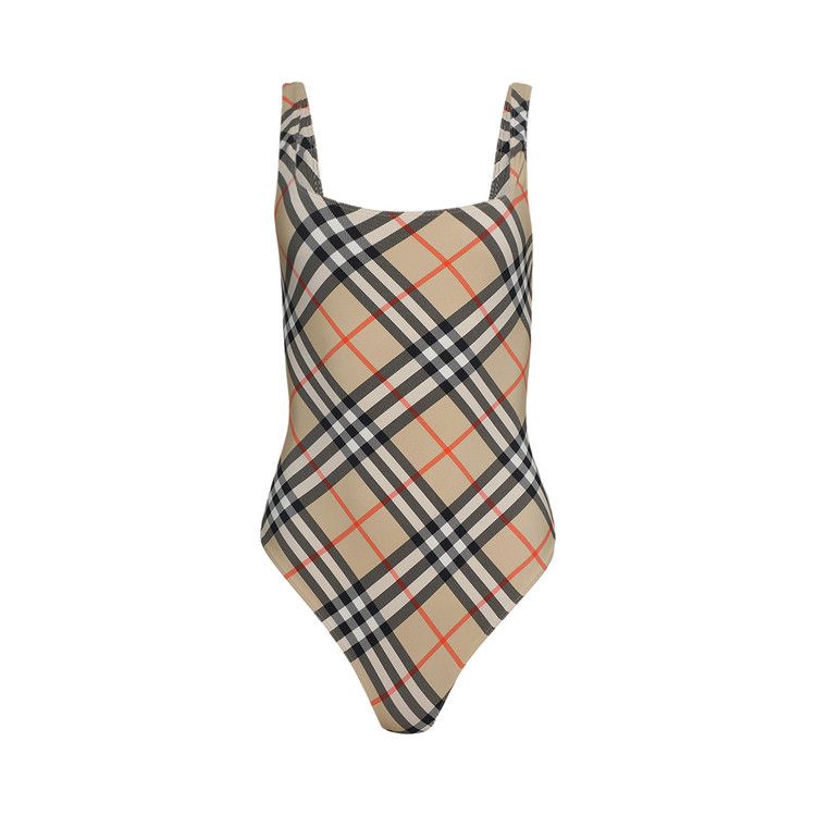 Burberry Check Swimsuit 'Sand'