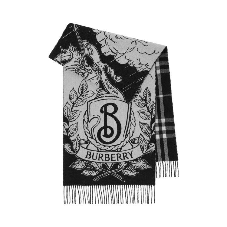 Burberry Mu Stormy Knight Check Scarf 'Black/Calico'
