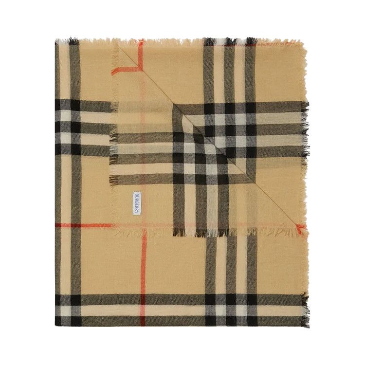 Burberry MU Lightweight Wool Scarf 'Sand'