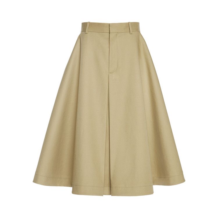 Bottega Veneta Pleated Midi Skirt 'Travertine'