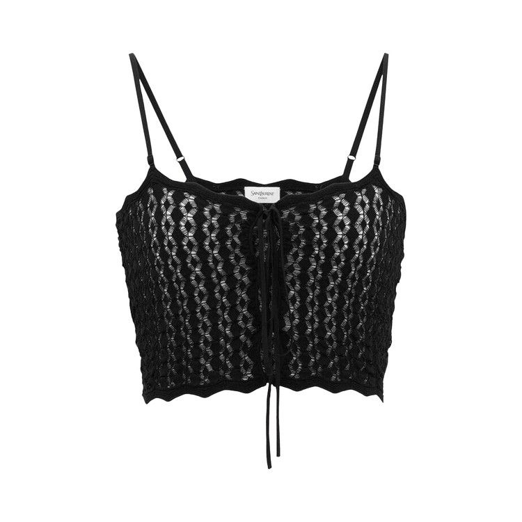 Saint Laurent Cropped Tank Top 'Black'