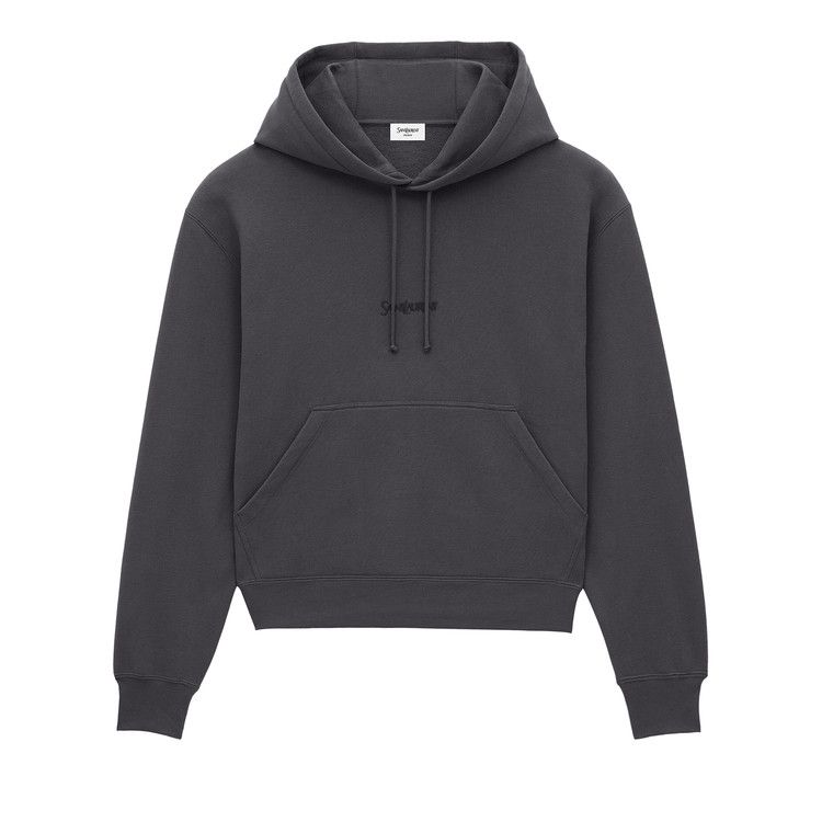 Saint Laurent Logo Hoodie 'Steel'