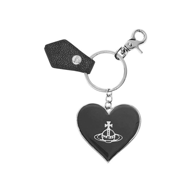 Vivienne Westwood Mirror Heart Orb Keyring 'Black'