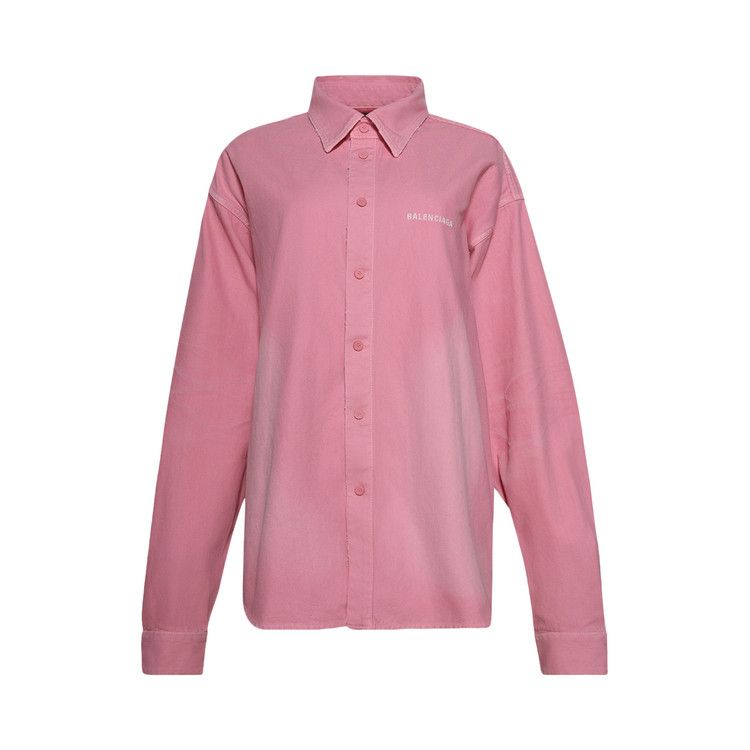 Balenciaga Denim Overshirt 'Baby Pink'