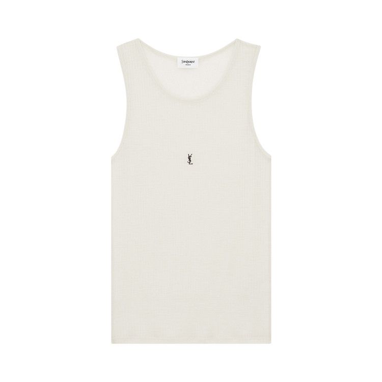 Saint Laurent Debardeur Broderie 'Naturel/Noir'