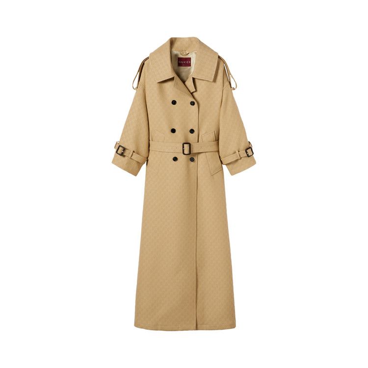 Gucci Double Breasted Coat 'Archive Beige'