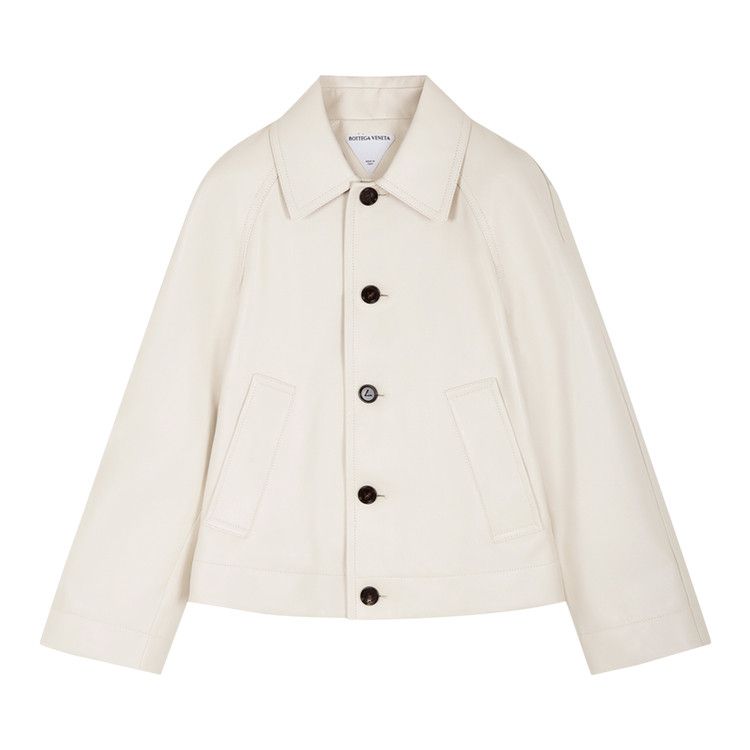 Balenciaga Raglan Sleeved Leather Jacket 'Pale Meringue'