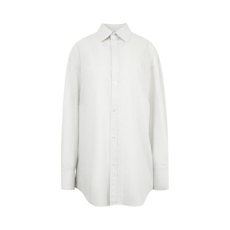 Saint Laurent Long-Sleeve Shirt 'Blanc/Gris'