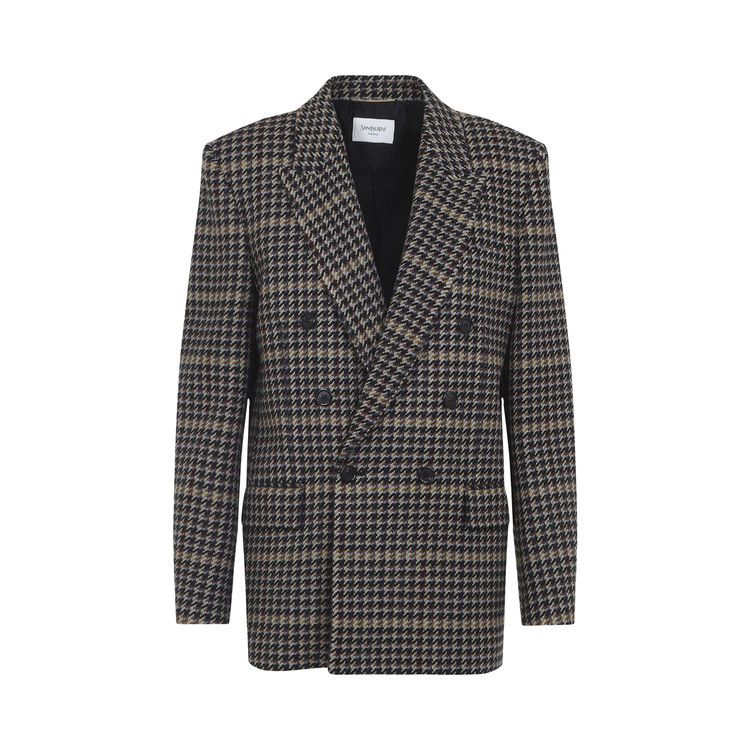 Saint Laurent Veste Lainage Carreaux 'Multicolor'