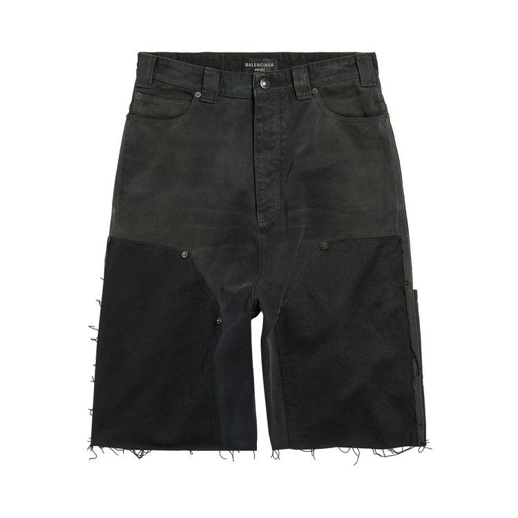 Balenciaga Ripped Off Shorts 'Black/Green/Red'