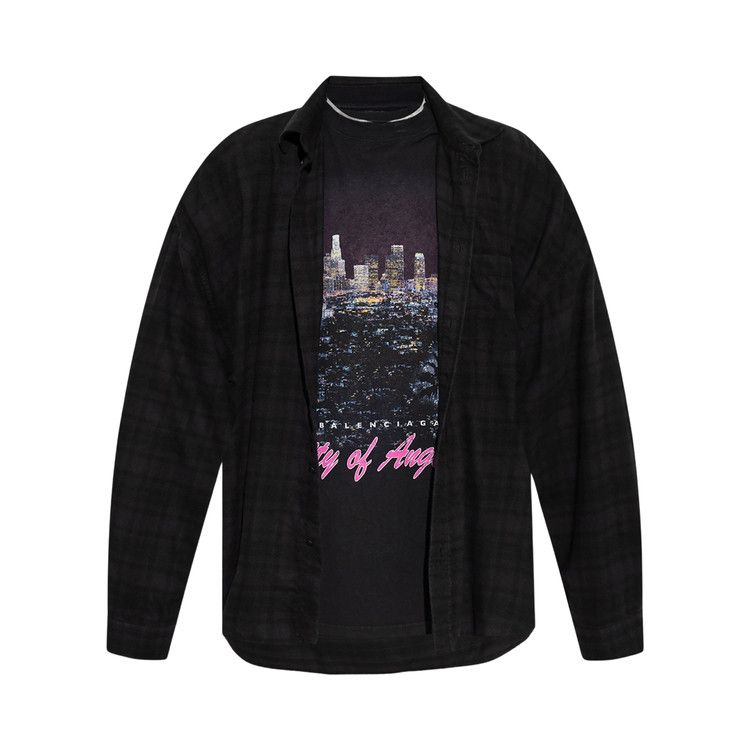 Balenciaga Long-Sleeve Layered Shirt 'Black'