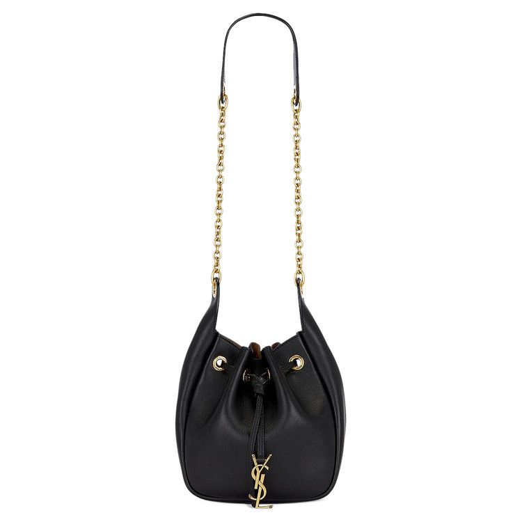 Saint Laurent Cassandre Supple Bucket Bag 'Nero/Caramel Co'