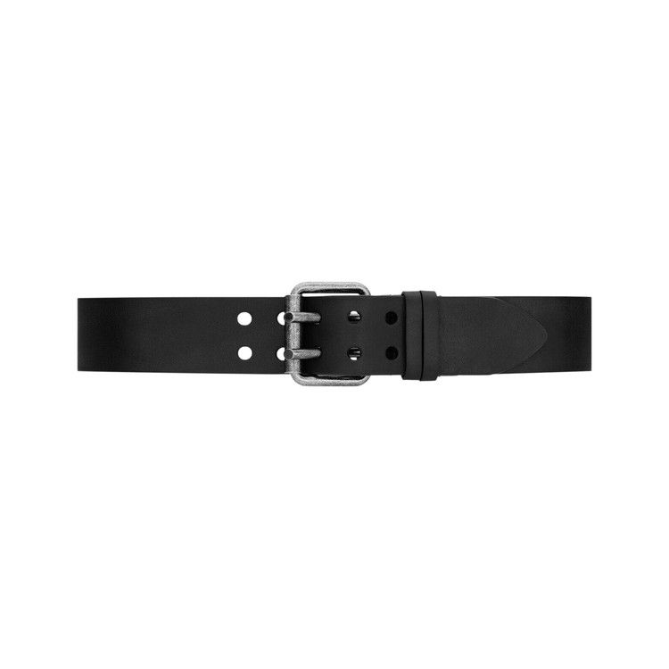 Saint Laurent Motorcycle Belt In Leather 'Nero'