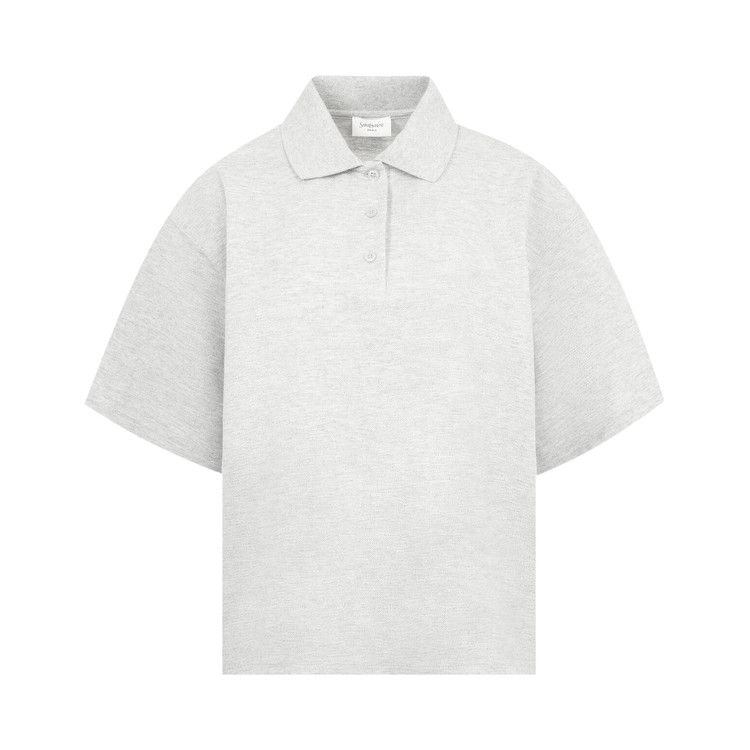 Saint Laurent Oversized Polo 'Gris Chine'