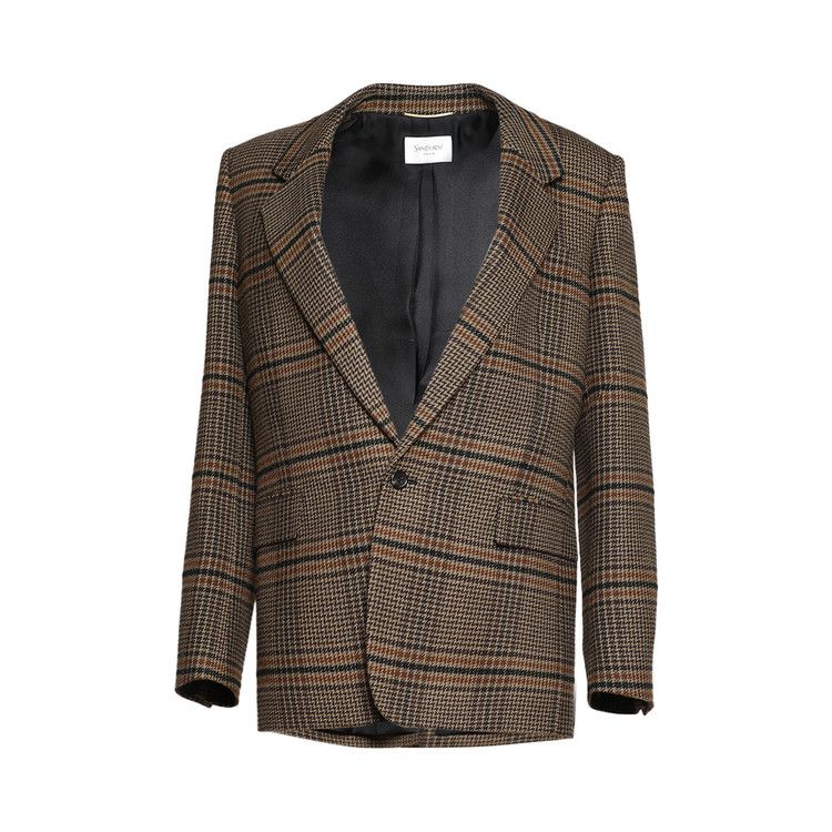 Saint Laurent Veste 'Marron/Beige Roux'