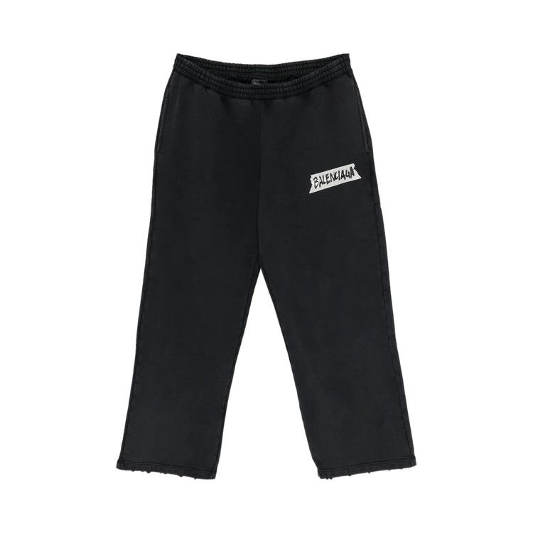 Balenciaga Baggy Elastic Pants 'Faded Washed Black'