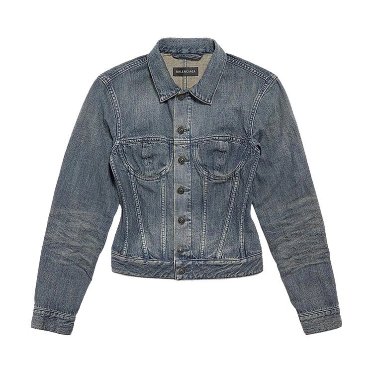 Balenciaga Corseted Jacket 'Navy/Green/Yellow'