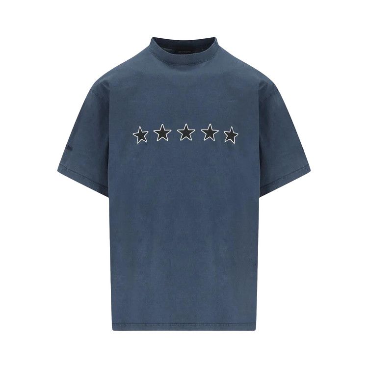 Balenciaga Twisted Crew Neck T-Shirt 'Washed Navy'