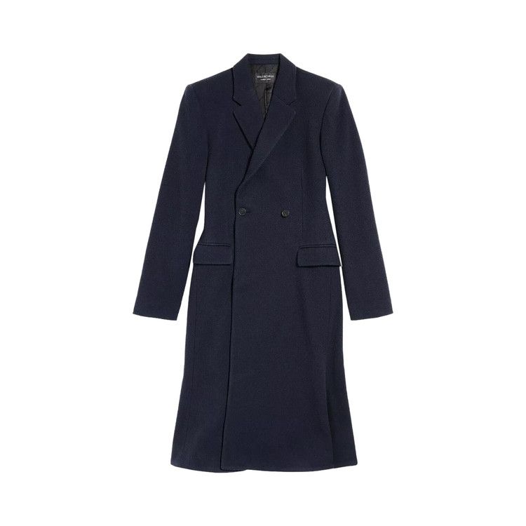 Balenciaga Godet Midi Coat 'Corporate Navy'