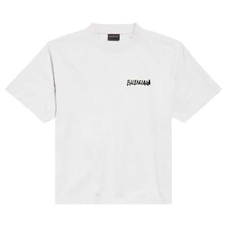Balenciaga Medium Fit Crew Neck T-Shirt 'Dirty White'