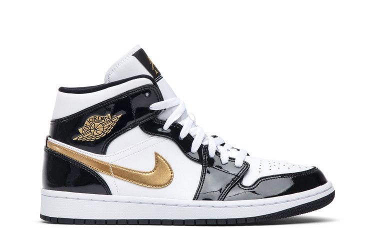 Air Jordan 1 Mid Patent SE 'Black Gold'