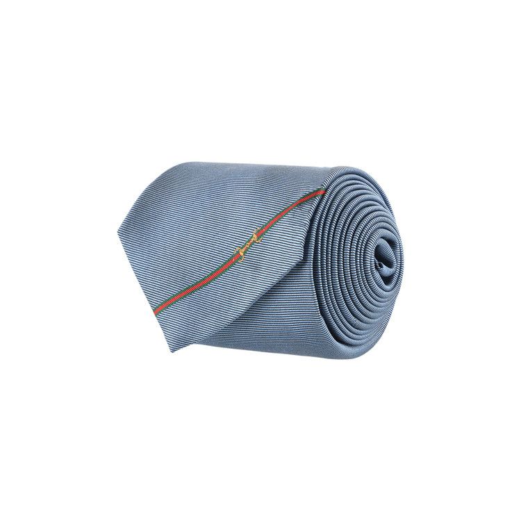 Gucci Horsebit Silk Jacquard Tie 'Sky Blue'