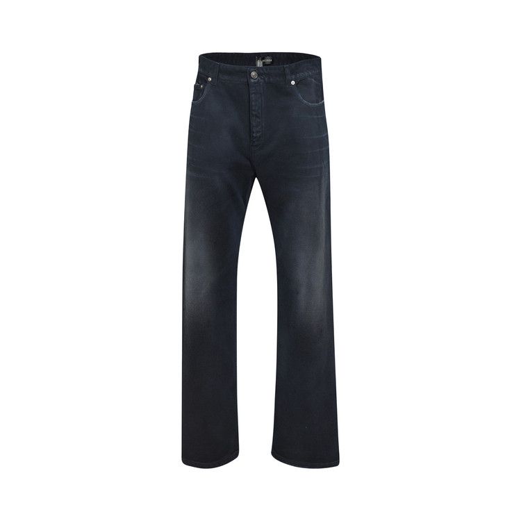 Balenciaga Curved Knee Pants 'Navy/Dirty Dark Blue'