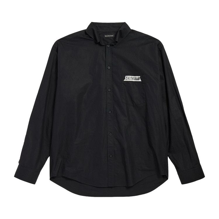 Balenciaga Long-Sleeve Large Fit Shirt 'Black'