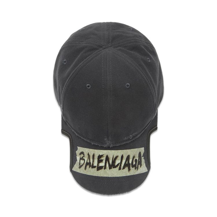Balenciaga Cap 'Faded Washed Black'