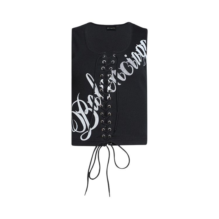 Balenciaga Lace-Up Top 'Black/White'