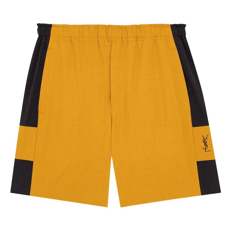 Saint Laurent Bicolor Bermuda Shorts 'Curry/Noir'