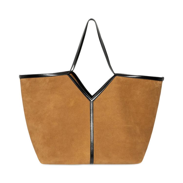 Saint Laurent Slim Tote Suede Leather 'Light Rustic Camel/Nero'
