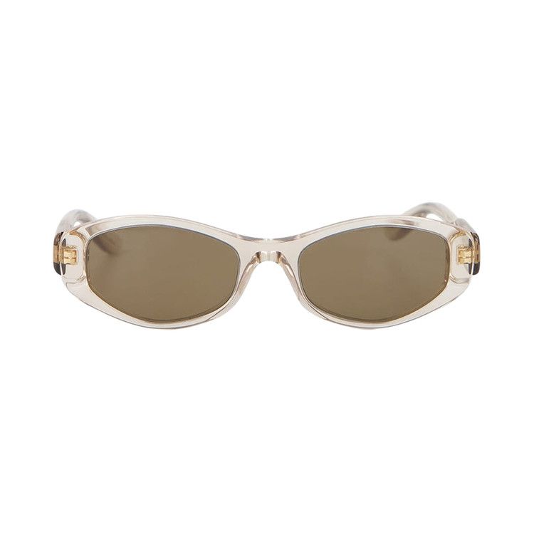 Balenciaga Nova Oval Sunglasses 'Transparent Beige'