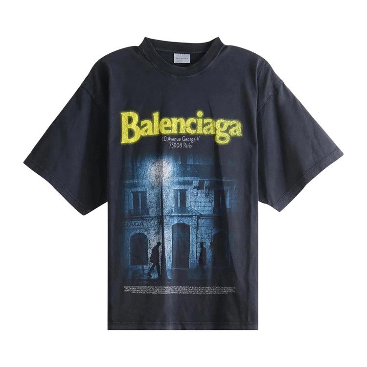 Balenciaga Large Fit T-Shirt 'Washed Black'