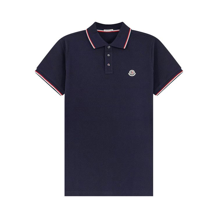 Moncler Short-Sleeve Polo 'Black/Navy'