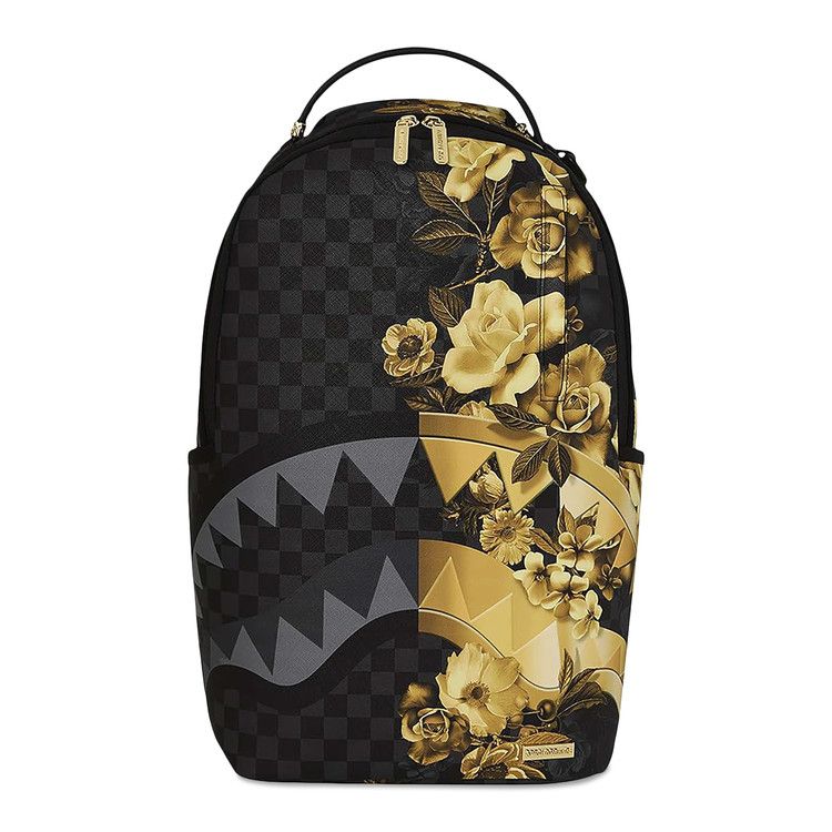 Sprayground Gold Floral Remix Backpack 'Black/Gold'