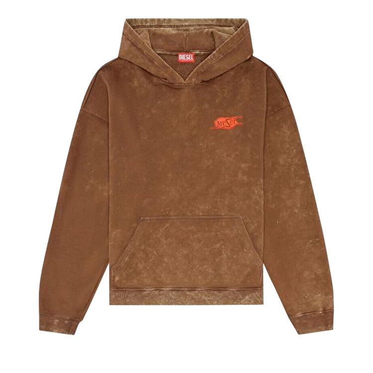 Diesel Puff Print Logo Marbled Hoodie 'Brown'