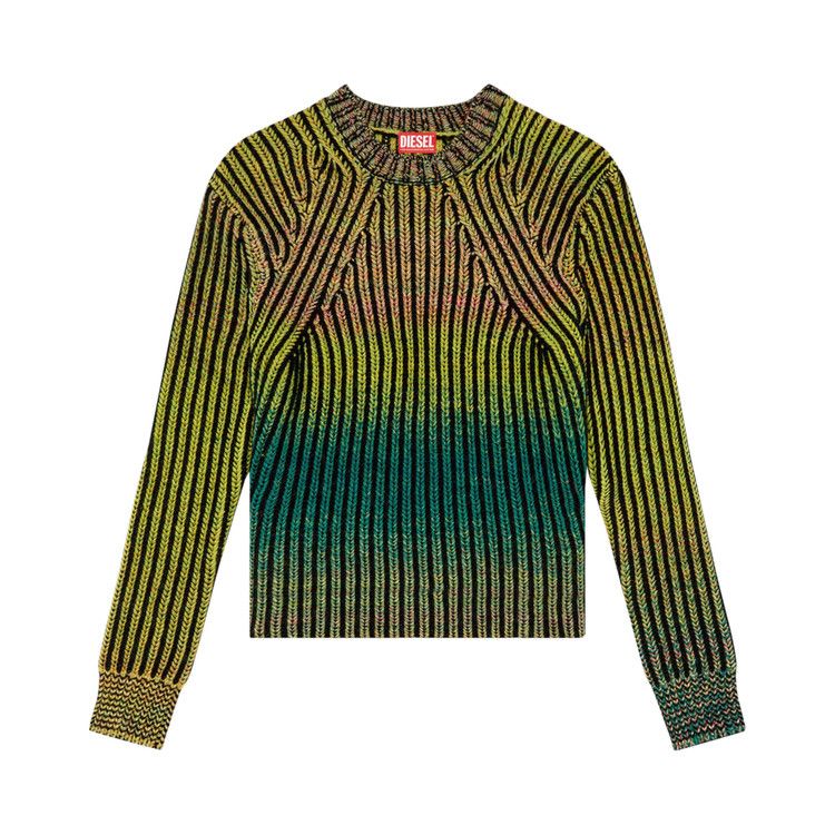 Diesel Degrade Ribbed Crewneck Sweater 'Green'