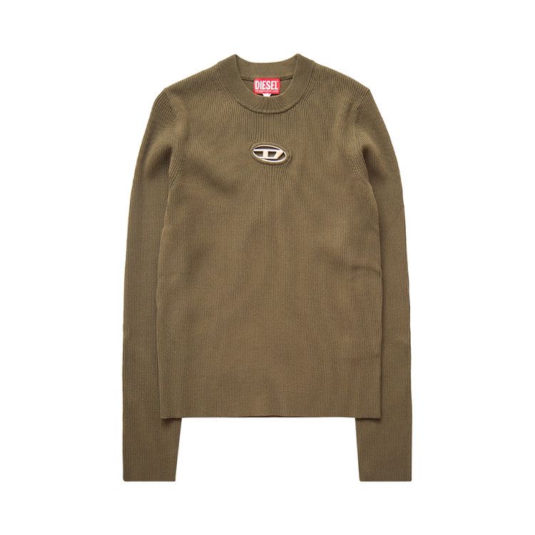Diesel Ribbed Logo Crewneck Sweater 'Green'