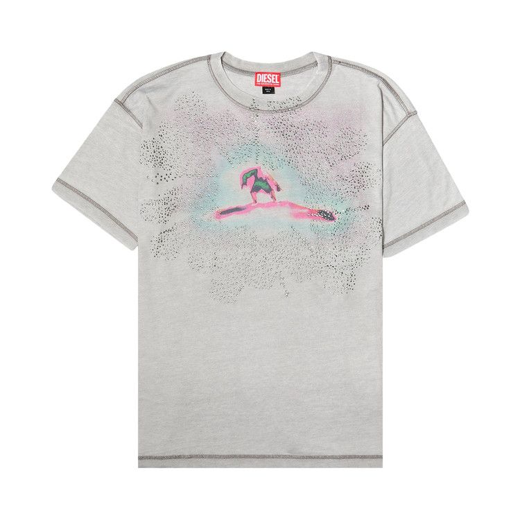 Diesel Studded Surfer T-Shirt 'Grey'
